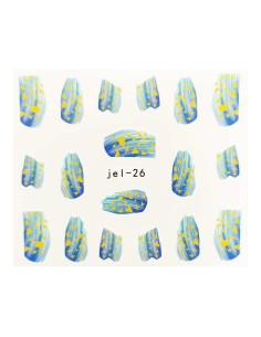 JEL-26 | Τατουάζ νερού, φτερά μπλε - κίτρινο | Water...