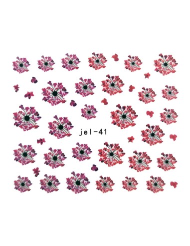 JEL-41 | Τατουάζ νερού, λουλούδια μωβ...