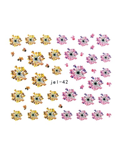 JEL-42 | Τατουάζ νερού, λουλούδια ροζ...