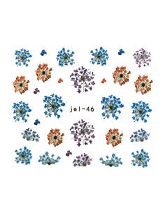 JEL-46 | Τατουάζ νερού, λουλούδια διάφορα χρώματα | Water...