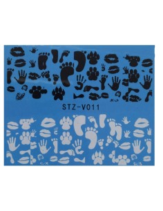 STZ-V011A | Τατουάζ νερού, αποτυπώματα μαύρα και λευκά |...