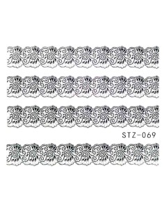 STZ-069 | Τατουάζ νερού, μαύρη δαντέλα | Water transfer