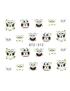 STZ-312 | Τατουάζ νερού, Μπομπ σφουγγαράκης | Water transfer