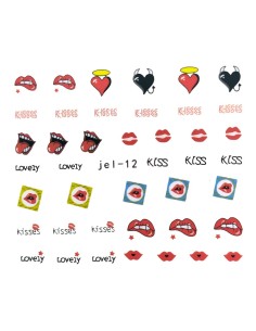 JEL-12 | Τατουάζ νερού, φιλάκια  | Water transfer