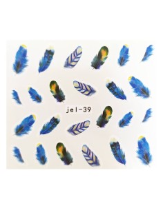 JEL-39 | Τατουάζ νερού, φτερά πολύχρωμα | Water transfer