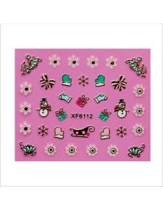 XF6112 | Αυτοκόλλητα νυχιών, χριστουγεννιάτικα...