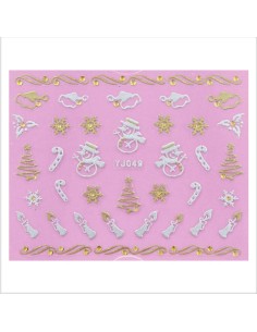 YJ049 | Αυτοκόλλητα νυχιών, χριστουγεννιάτικα...