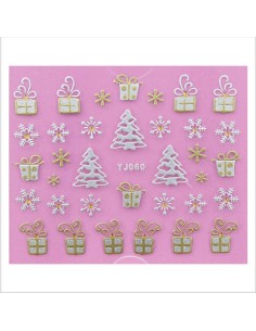 YJ060 | Αυτοκόλλητα νυχιών, χριστουγεννιάτικα...