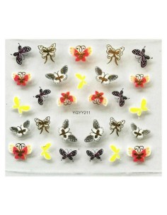 YGYY211 | Αυτοκόλλητα νυχιών, πεταλούδες σε διάφορα...