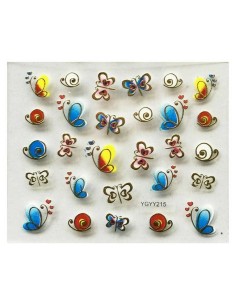 YGYY215 | Αυτοκόλλητα νυχιών, πεταλούδες σε διάφορα...