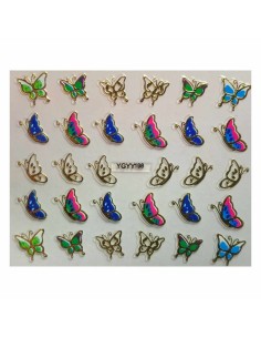 YGYY198 | Αυτοκόλλητα νυχιών, πεταλούδες σε διάφορα...