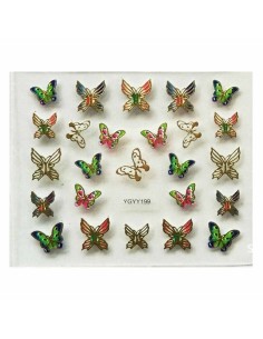 YGYY199 | Αυτοκόλλητα νυχιών, πεταλούδες σε διάφορα...